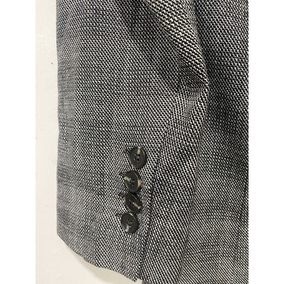 Veronika Maine blazer jacket womens Sz 10 Double Breasted Gray Black Glen Plaid - Picture 11 of 16